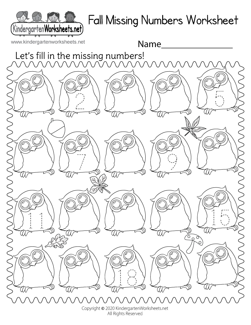 kindergarten number worksheet 1 20