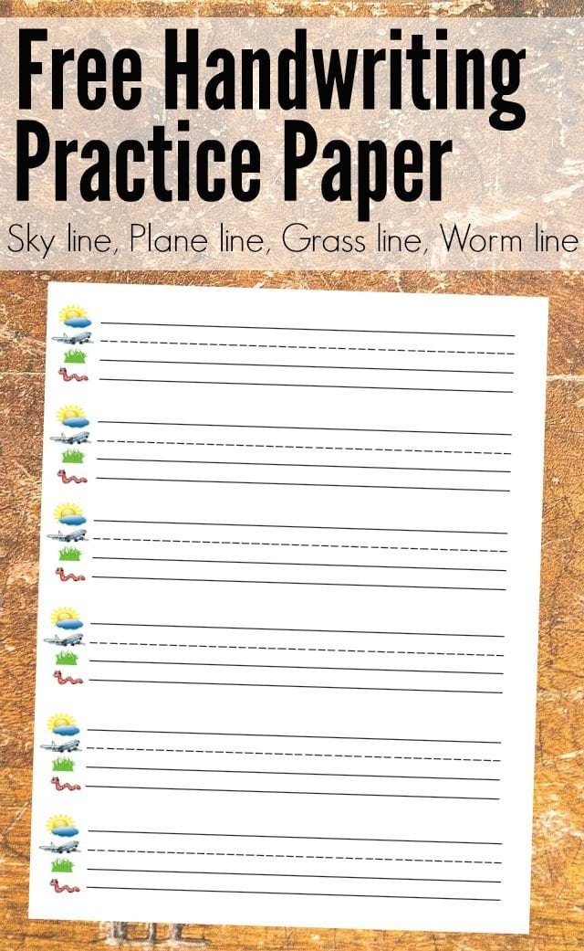 Kindergarten Lined Paper Free Printable {Sky Line, Plane Line ...