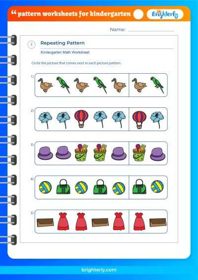Free Printable Pattern Worksheets For Kindergarten [PDFs]