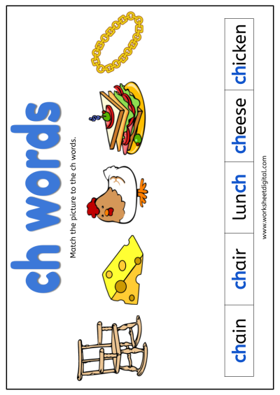 kindergarten phonics worksheet words