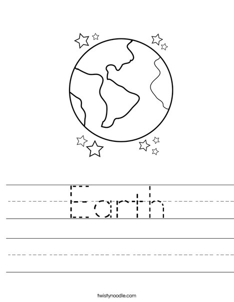 Earth Worksheet - Twisty Noodle