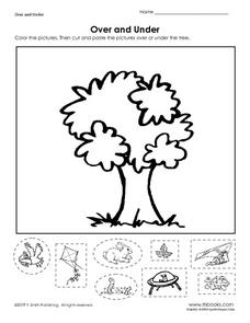 Over and Under: Learning Position Words Worksheet for Pre-K ...