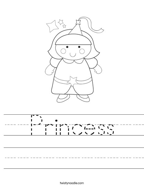 Princess Worksheet - Twisty Noodle