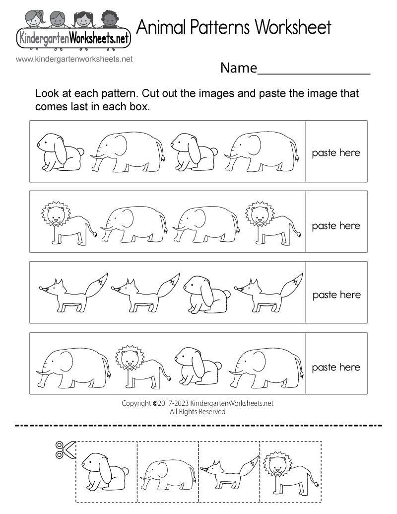 Animal Patterns Worksheet - Free Printable, Digital, &  PDF