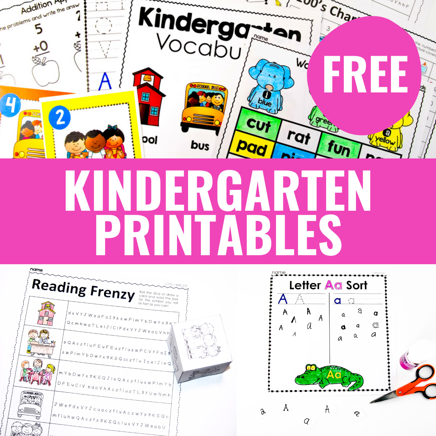 kindergarten printables worksheet
