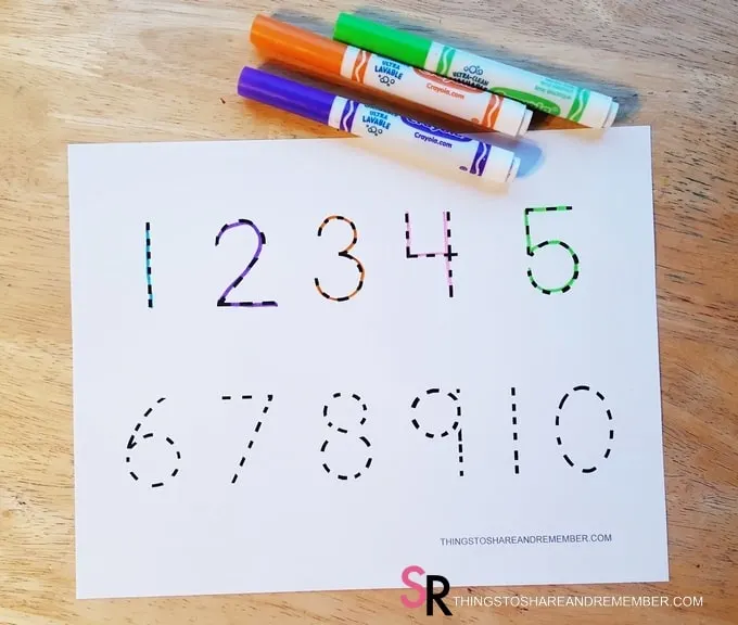 Tracing Numbers 1-10 Worksheets Free Printable