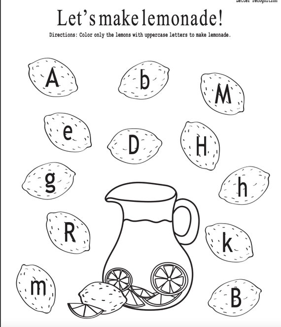 kindergarten printing worksheet