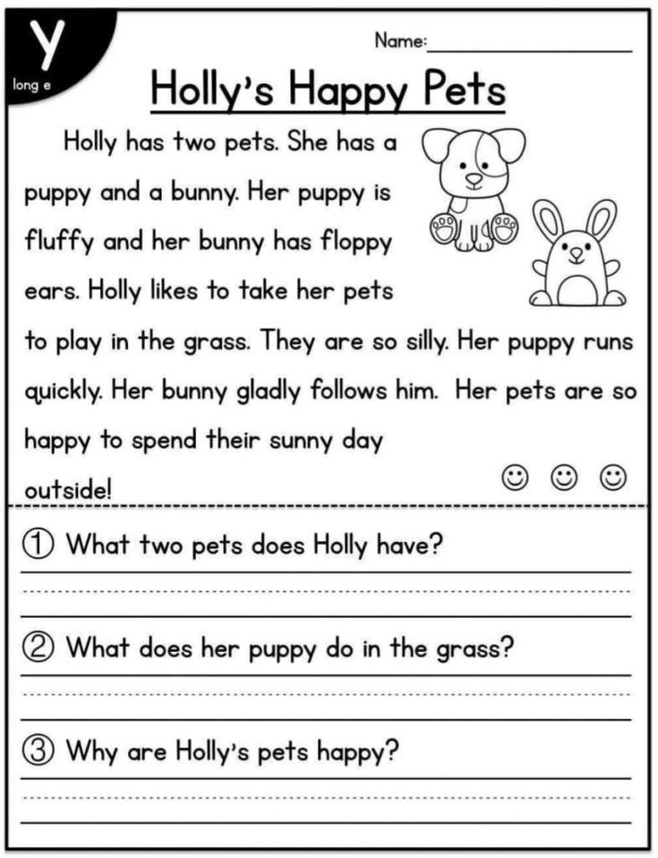 Free Printable Kindergarten Reading Worksheets - Activity School ...