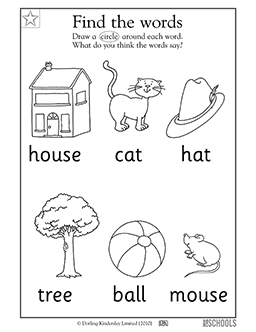 kindergarten reading worksheet printable