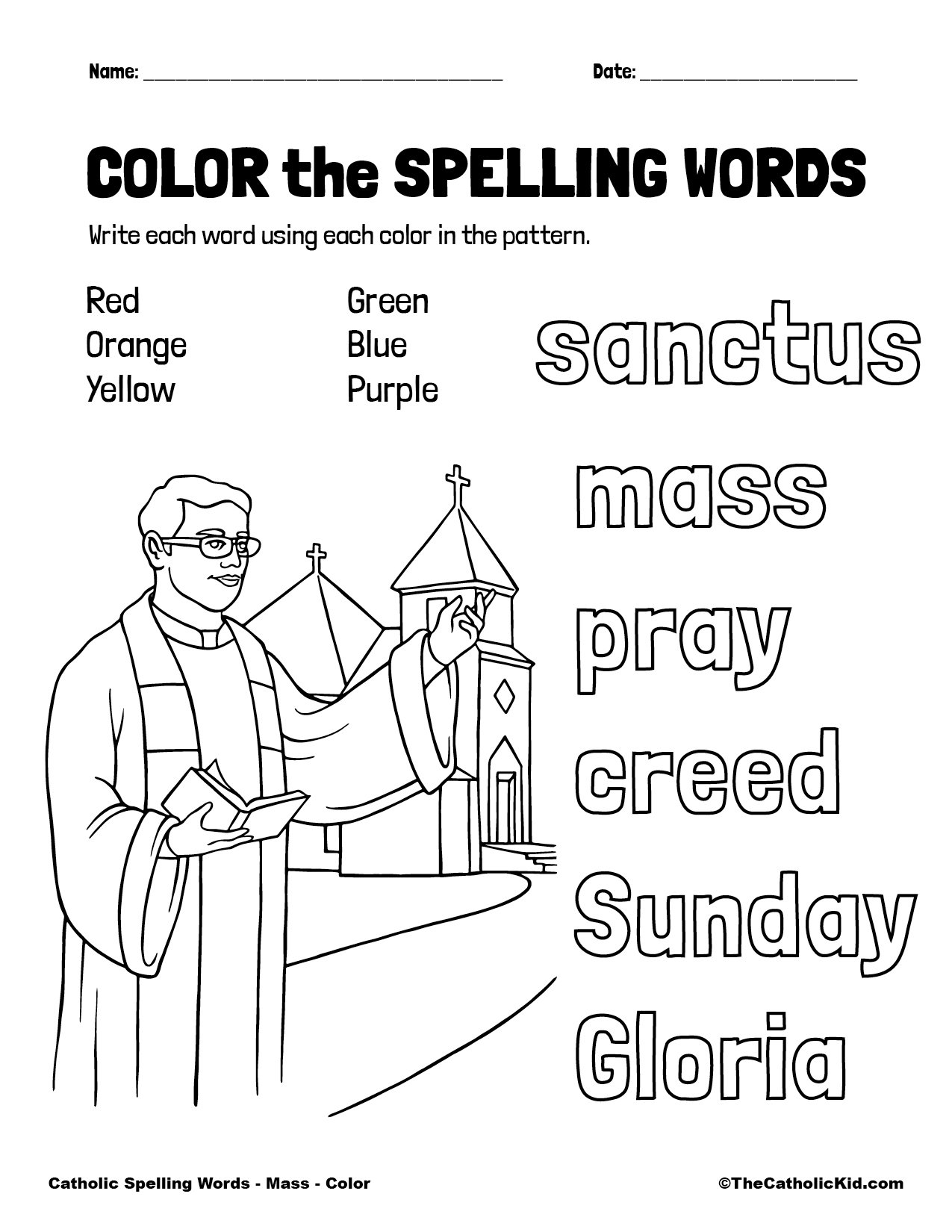 1st Grade Catholic Worksheets - TheCatholicKid.com