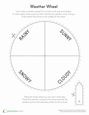 The Weather activity sheets for children 5-8yrs