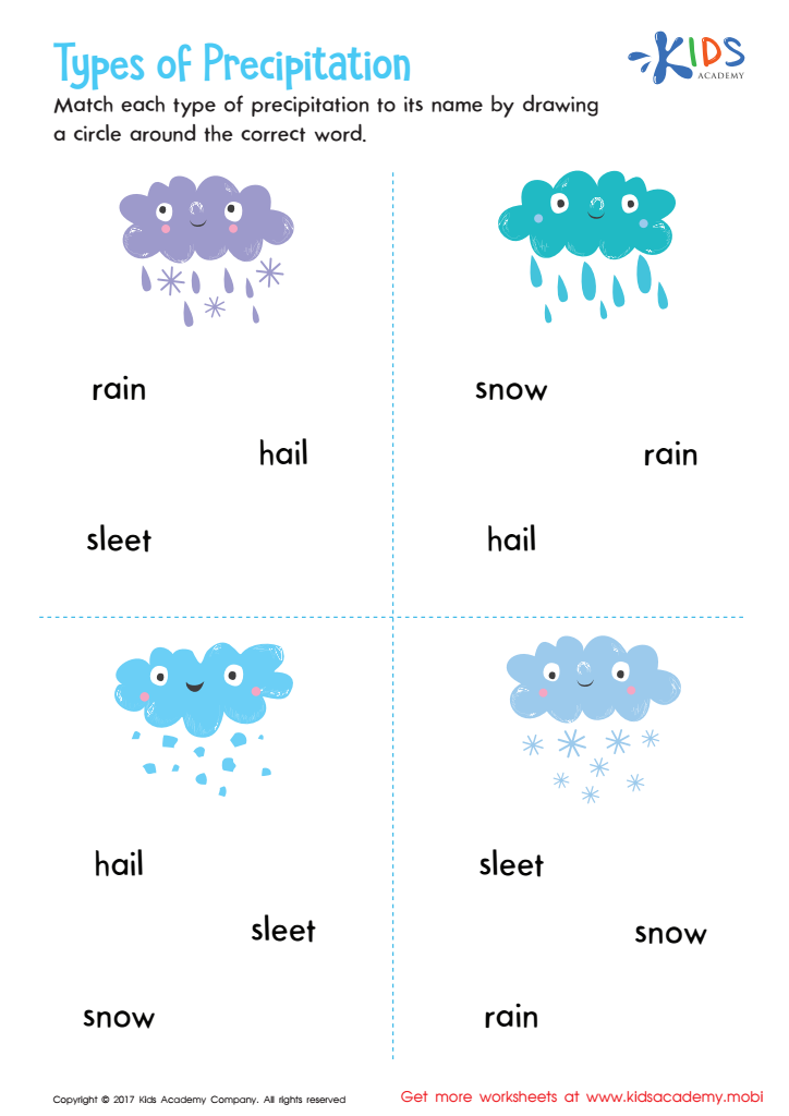 kindergarten science weather worksheet