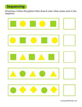 kindergarten sequence worksheet