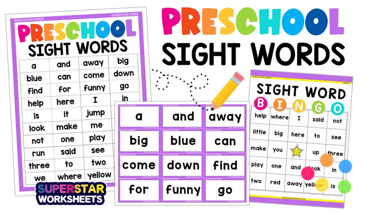 Preschool Sight Words -Worksheets Library