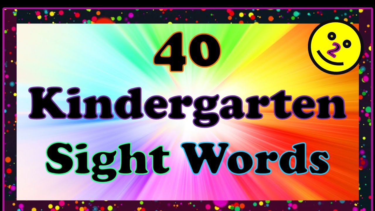 kindergarten sight words flash cards