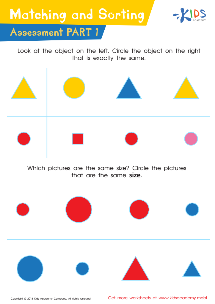 Free Sorting Worksheets and Printable PDFs