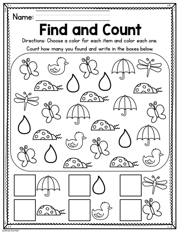 Free Printable Spring Worksheets For Kindergarten