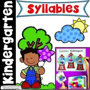 kindergarten syllable worksheet