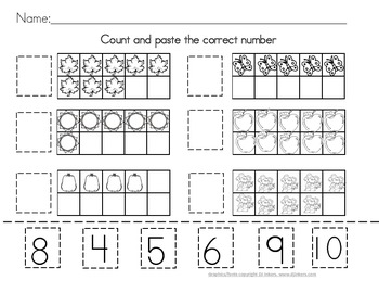 kindergarten ten frame worksheet