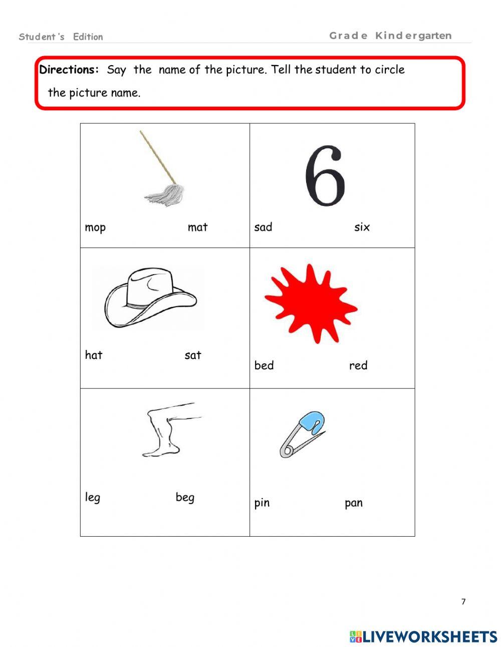 2022-2023 revised kINDER PR DIAGNOSTIC TEST worksheet | Live ...