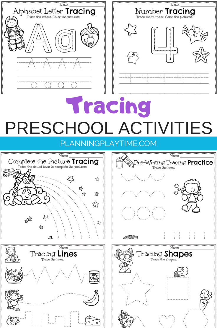 Tracing Worksheets and Activities for Preschool - Planning Playtime