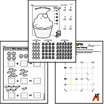 kindergarten valentine math worksheet