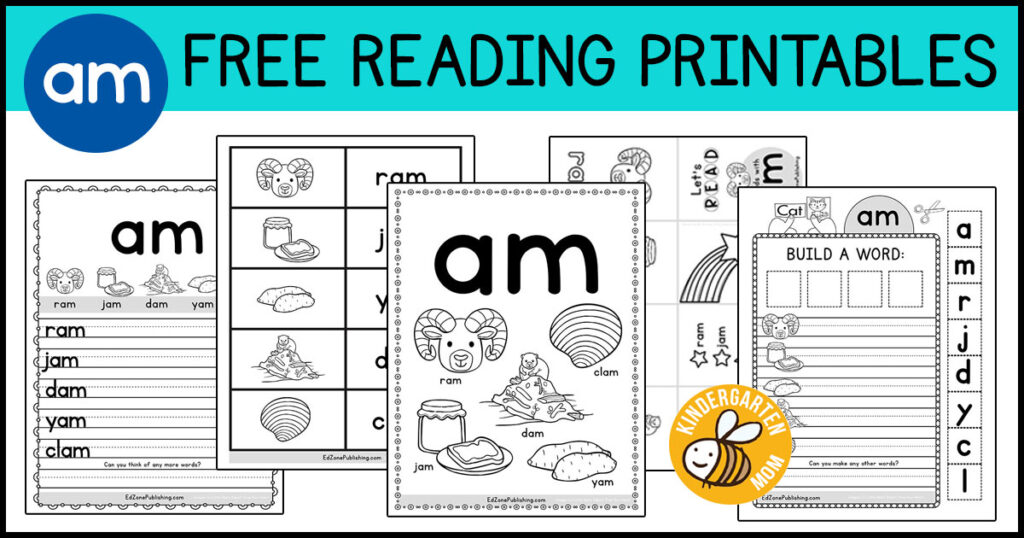 kindergarten word families worksheet