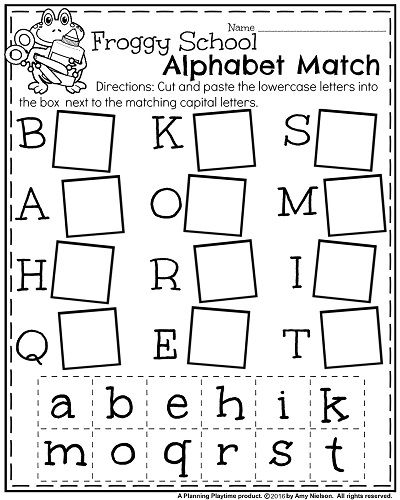 kindergarten worksheet alphabet