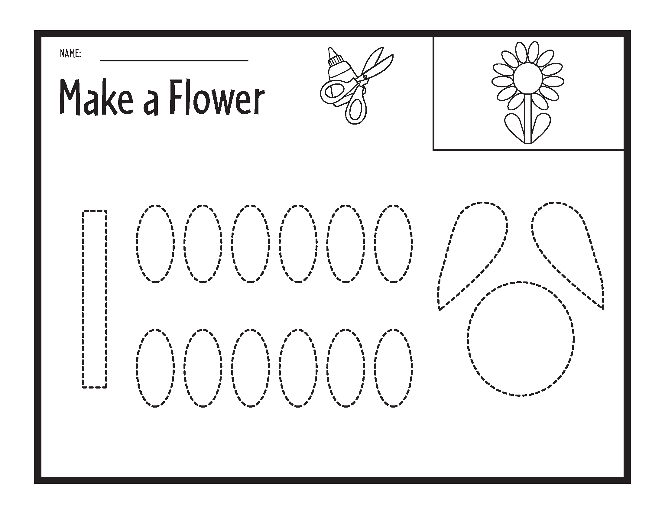 kindergarten worksheet cut and glue