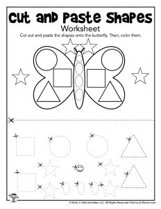Cut and Paste Shapes Worksheets | Woo! Jr. Kids Activities ...