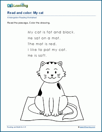 Read and color worksheets | Worsheets library