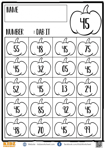 Number 1-100 learning Activity Worksheet