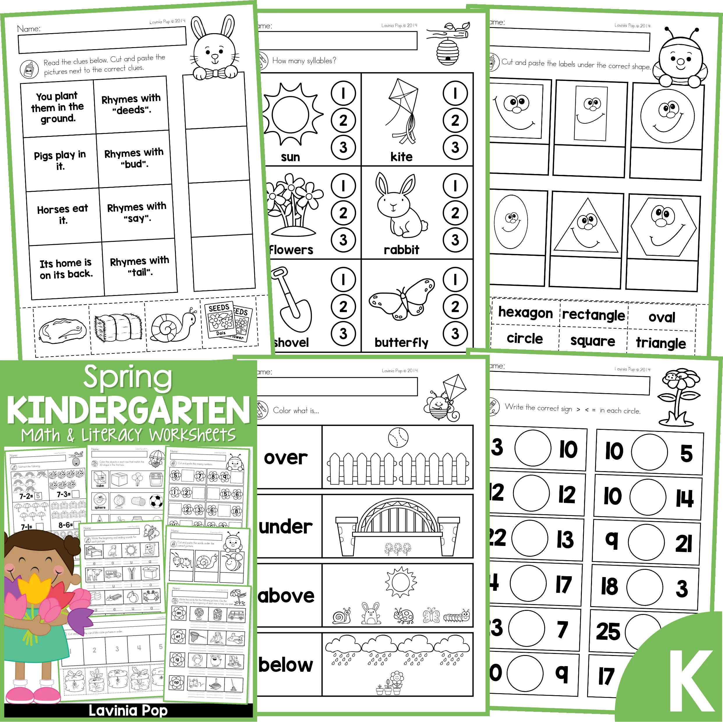 Free Printable Nature Kindergarten Worksheets - The Keeper of the ...