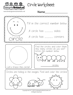 kindergarten worksheet shapes