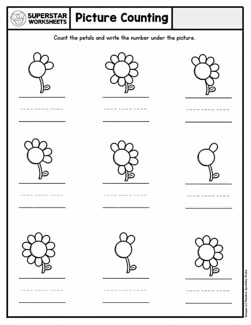 kindergarten writing numbers worksheet