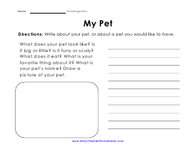 Kindergarten Writing Worksheets - Worksheets Library
