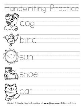 Handwriting Practice Worksheet | Handwriting practice worksheets ...