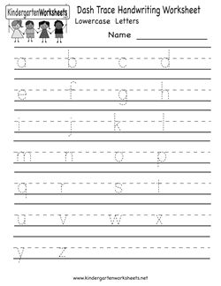kindergrten handwriting worksheet