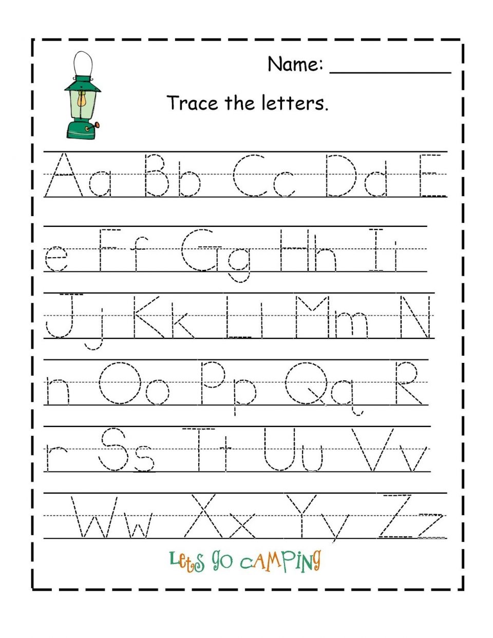 Kindergarten Handwriting Worksheets -Worksheets Library ...