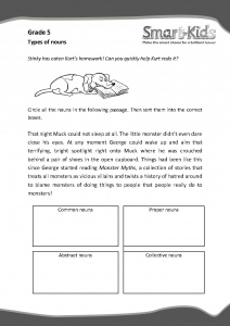 kinds of nouns worksheet