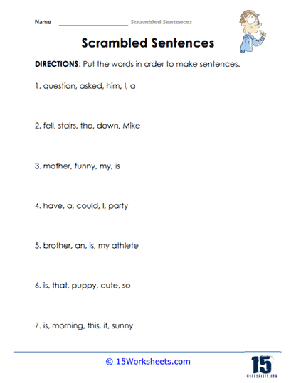 Scrambled Sentences Worksheets - 15 Worksheets Library