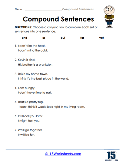 Compound Sentences Worksheets - 15 Worksheets Library