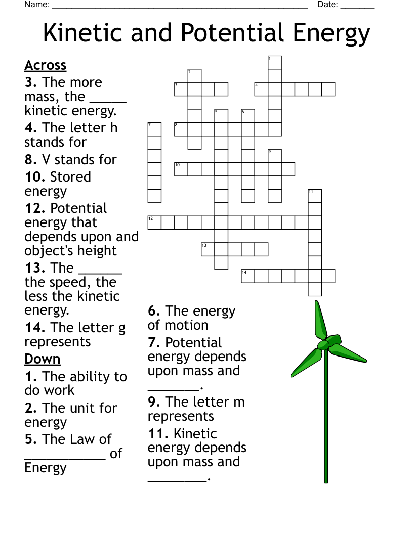 and Potential Energy Worksheet with Answers Laney Lee
