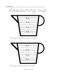 kitchen equivalents worksheet