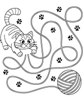 Printable dot to dot worksheet kitten- Topcoloringpages.net