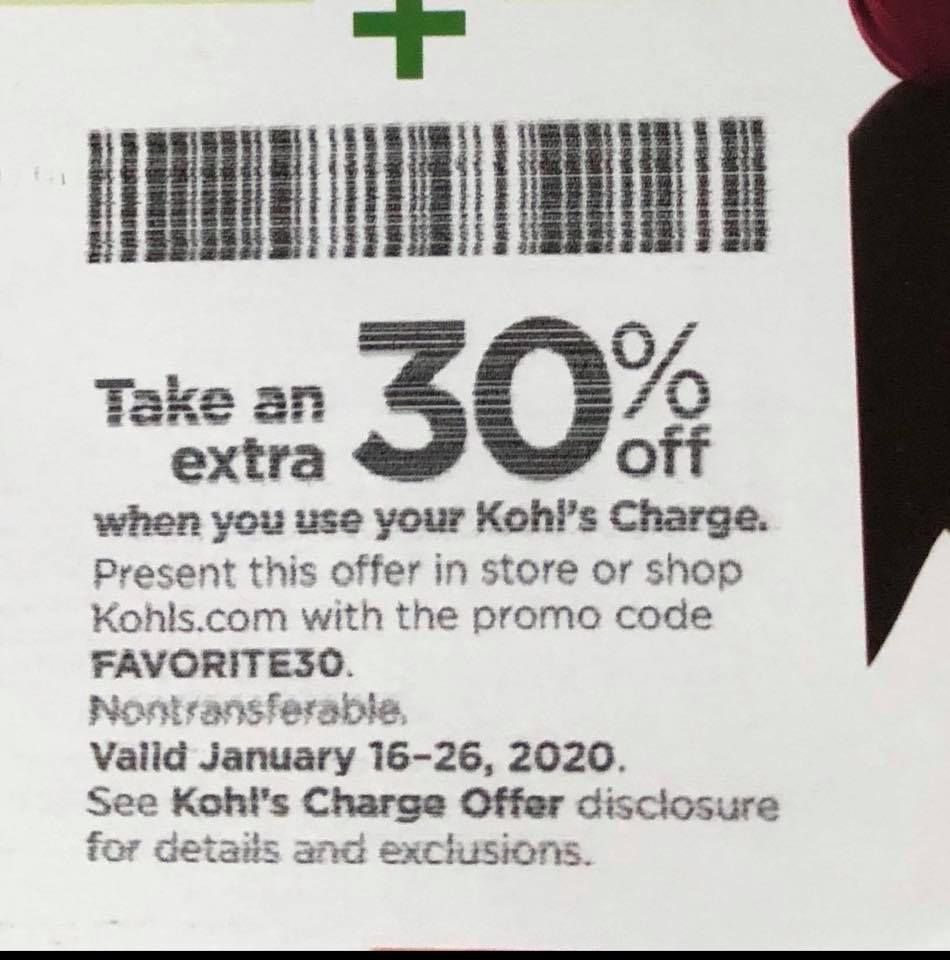 kohls printable coupons july 2018