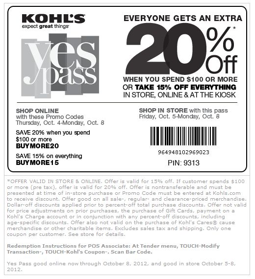 kohls printable coupons presidents day