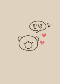 After all I like Korea.Line drawing bear - LINE theme | LINE STORE