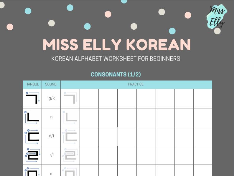 Beginner Vocabulary and Quiz Sheets - Key to Korean