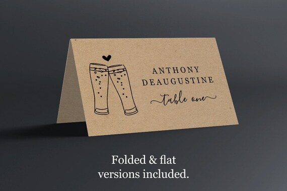 kraft printable place cards